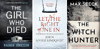 nordic noir books - the girl who died, let the right one in, the witch hunter